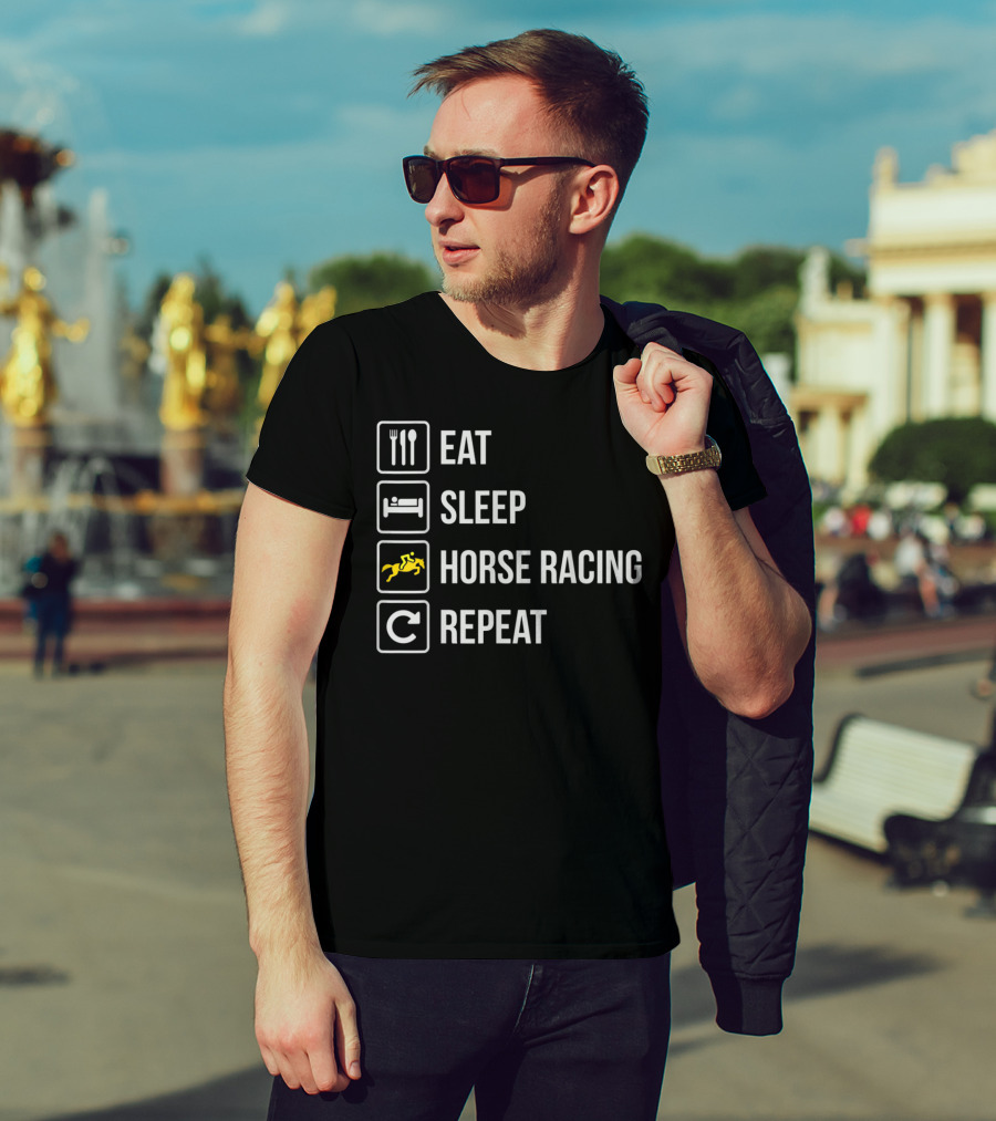 Eat Sleep Horse Racing Repeat T-Shirt