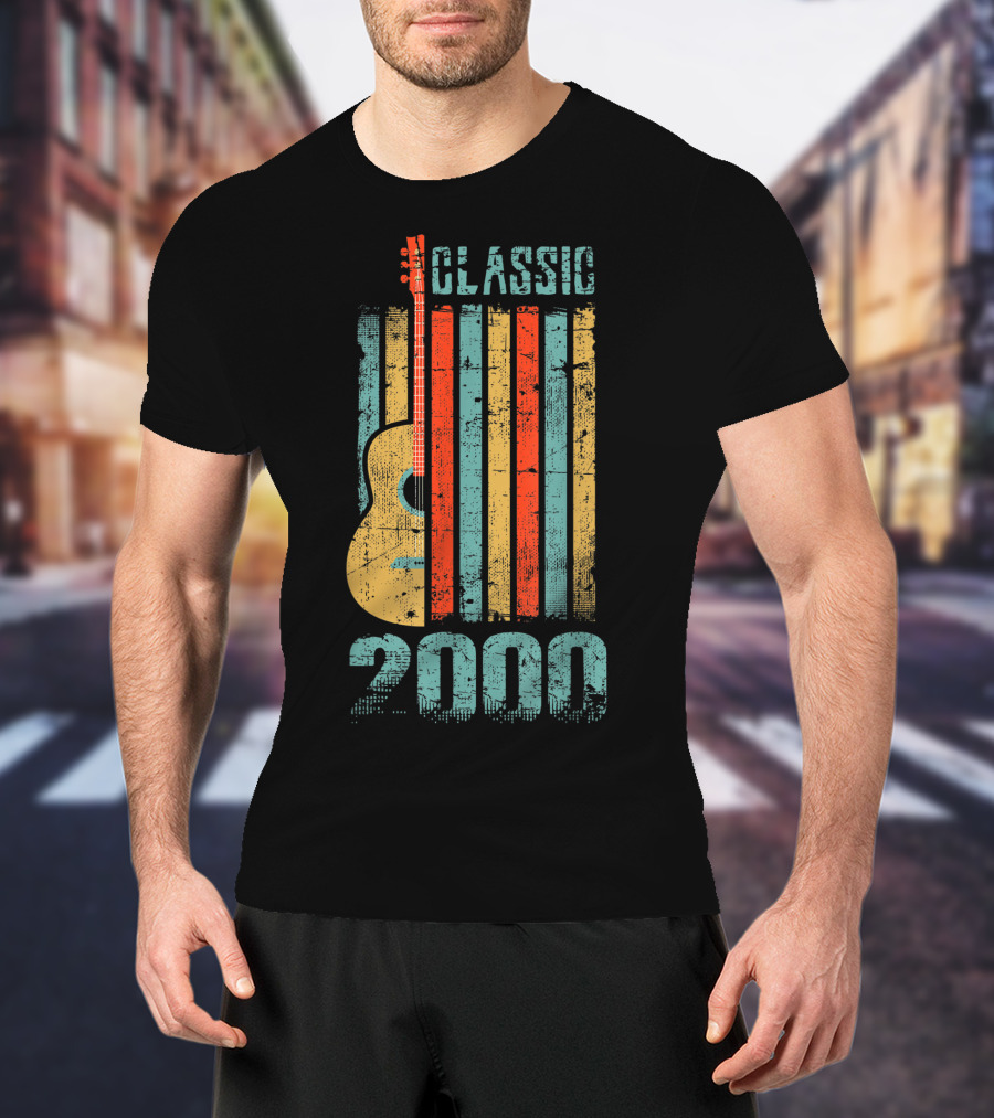 Classic 2000 Guitar Music 19 Years Old Birthday T-Shirt