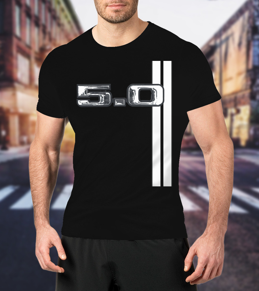5.0 Racing Stripe Classic Car T-Shirt