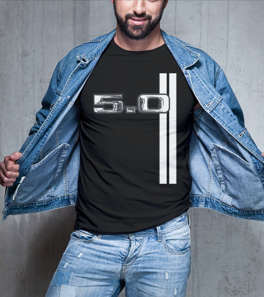 5.0 Racing Stripe Classic Car T-Shirt