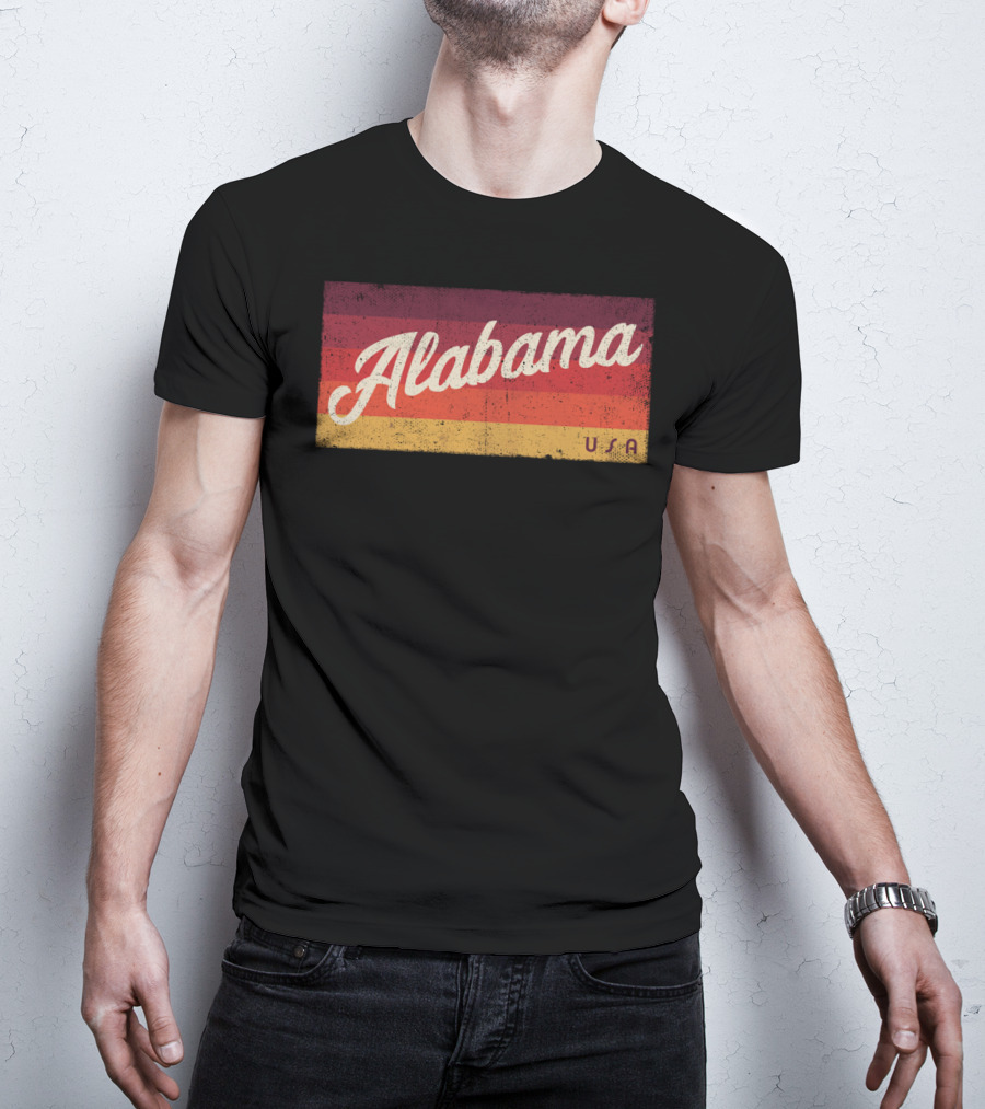 Alabama USA Vintage Retro Classic State T-Shirt