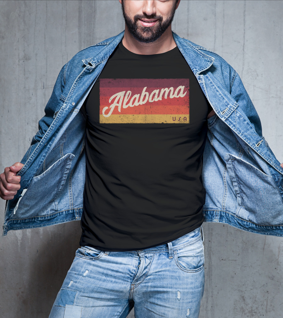 Alabama USA Vintage Retro Classic State T-Shirt