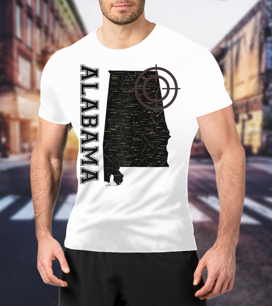 Alabama Vintage Maps Classic With Counties And Target T-Shirt