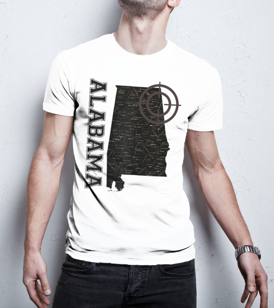 Alabama Vintage Maps Classic With Counties And Target T-Shirt