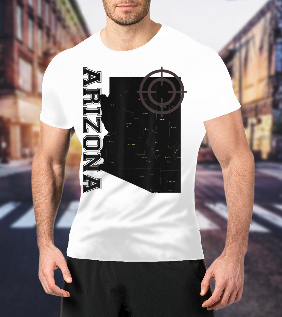 Arizona Map Classic Fun With Target T-Shirt