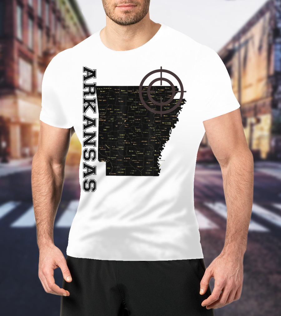 Arkansas Maps Classic Fun Targeted Exploration T-Shirt