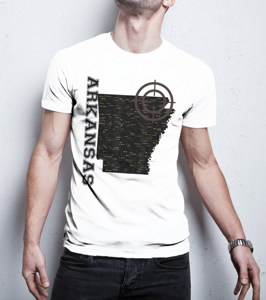 Arkansas Maps Classic Fun Targeted Exploration T-Shirt