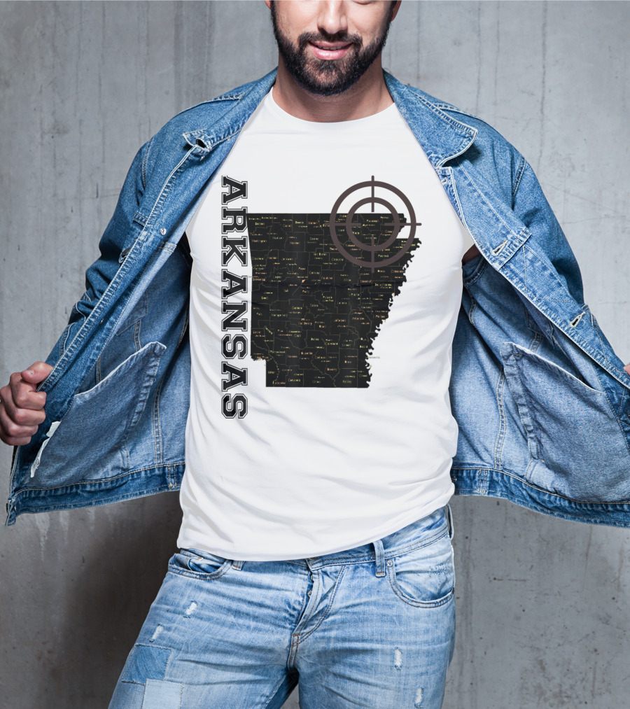 Arkansas Maps Classic Fun Targeted Exploration T-Shirt