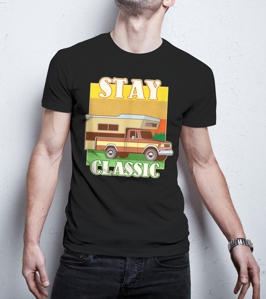 Stay Classic Camping And RV Vintage Camper T-Shirt