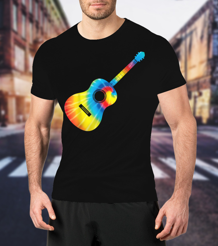 Classic Vintage Guitar Tie-Dye T-Shirt