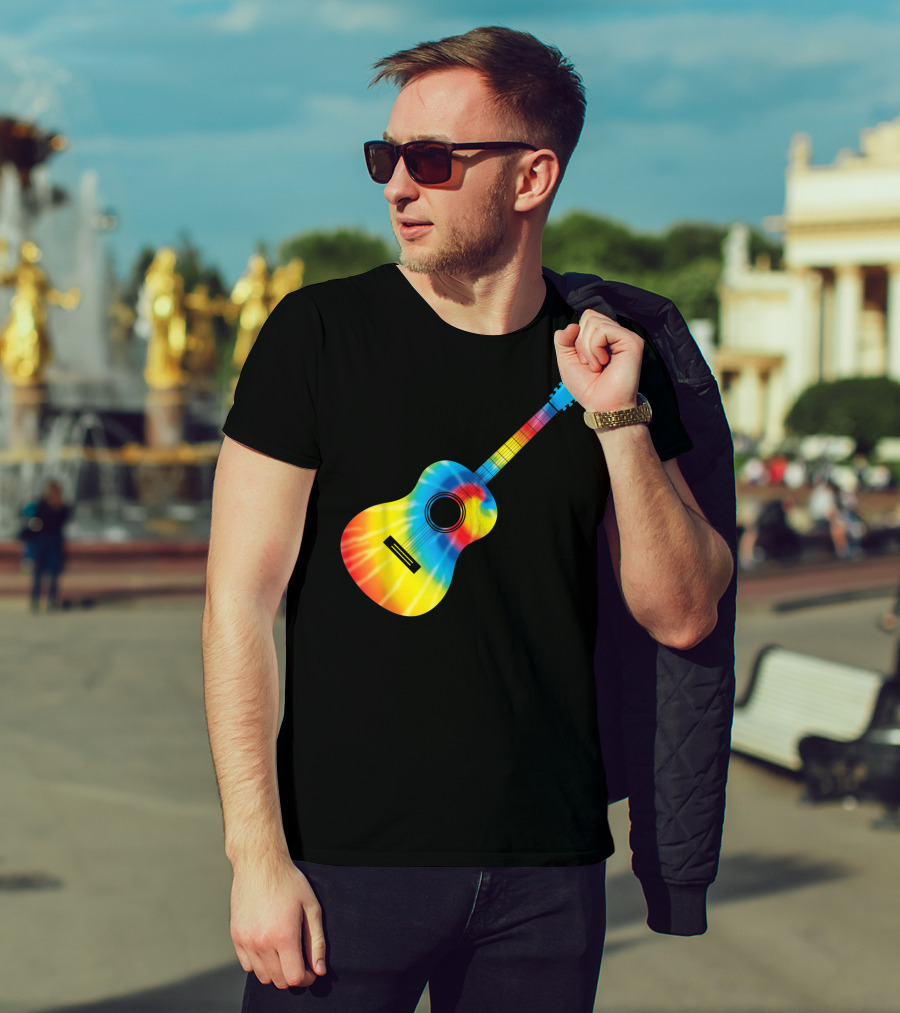 Classic Vintage Guitar Tie-Dye T-Shirt