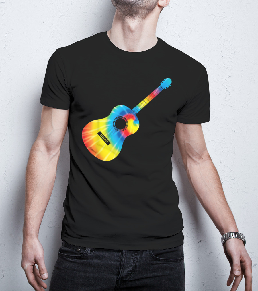 Classic Vintage Guitar Tie-Dye T-Shirt