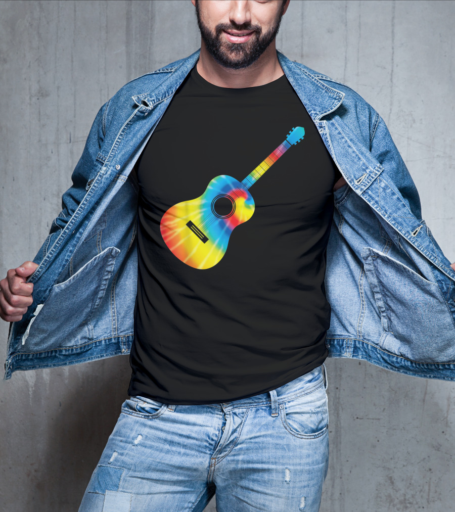 Classic Vintage Guitar Tie-Dye T-Shirt