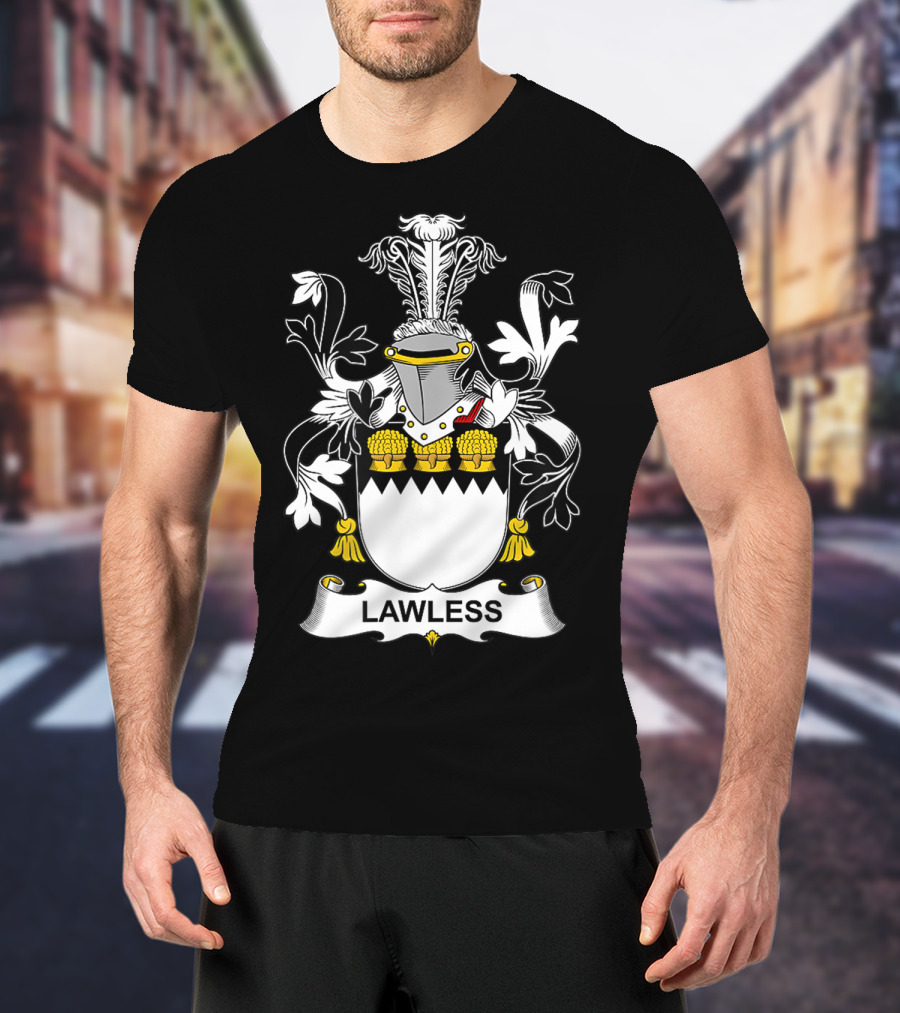 Lawless Family Crest Coat Of Arms T-Shirt