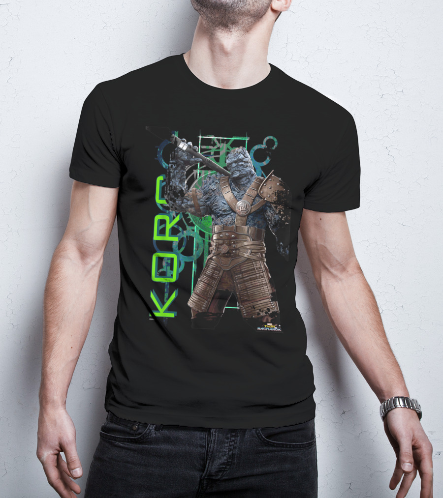 Marvel Thor Ragnarok Korg Green Symbols Character T-Shirt