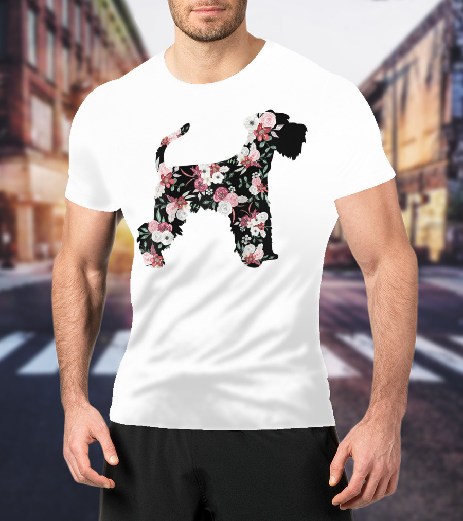 Minischnauzer Floral T-Shirt