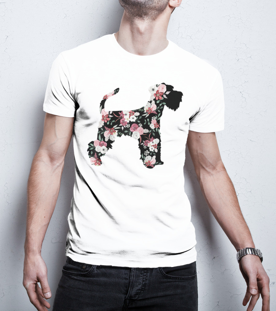 Minischnauzer Floral T-Shirt