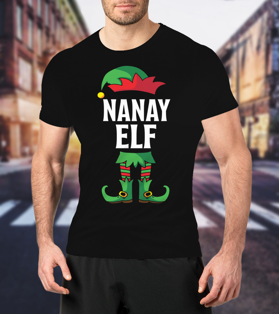 Nanay Elf Costume Christmas Holiday T-Shirt