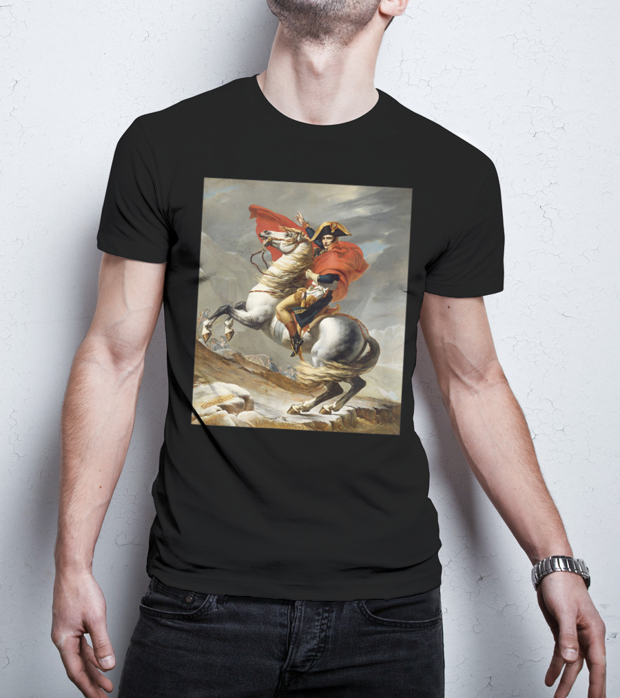 Napoleon Bonaparte Crossing The Alps Iconic Equestrian T-Shirt