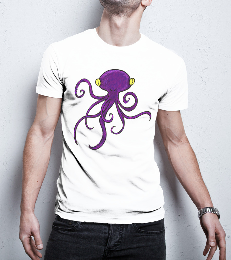Purple Octopus Whimsical T-Shirt
