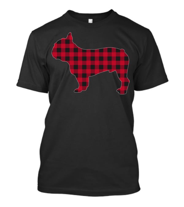 Red Plaid French Bulldog T-Shirt
