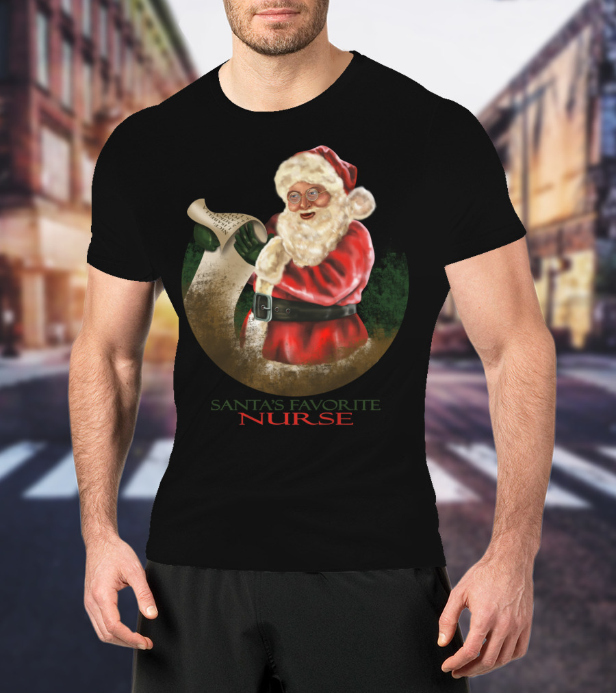 Santa's Favorite Nurse T-Shirt
