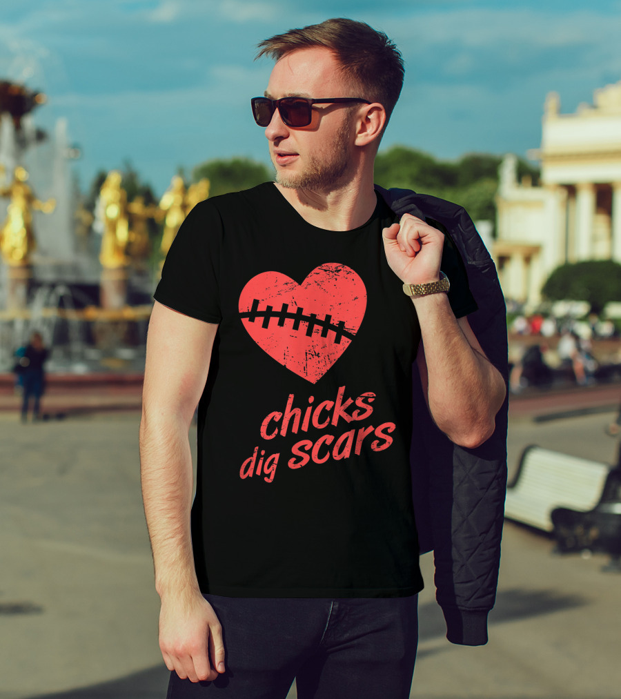 Chicks Dig Scars Heart Surgery Recovery Humor T-Shirt