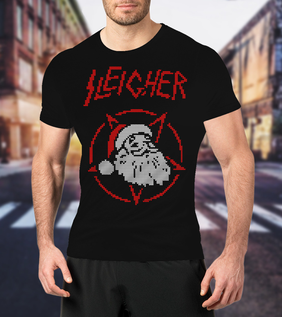 Sleigher Santa Pentagram Knit T-Shirt