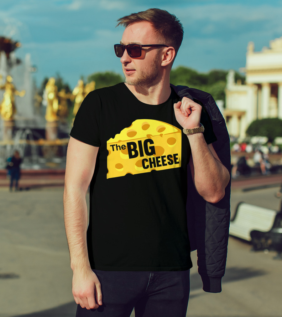 The Big Cheese Emphasizing A Large Yellow Wedge T-Shirt