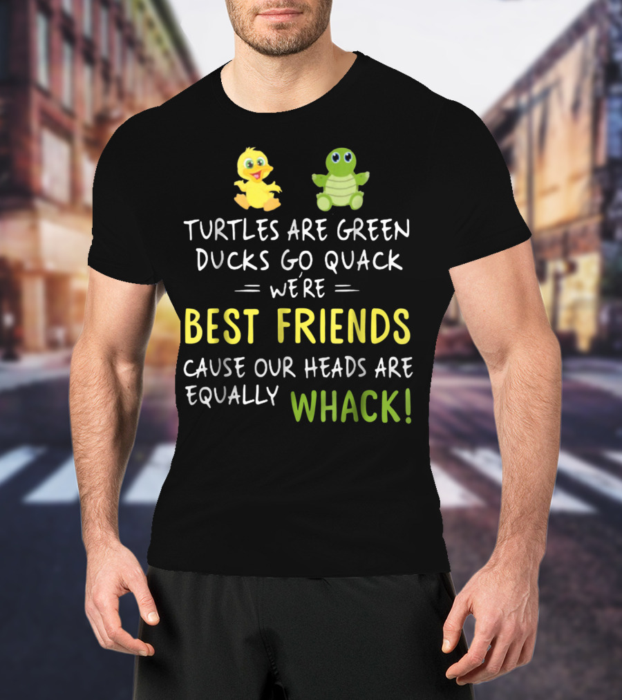 Turtles Are Green Ducks Go Quack We're Best Friends Cause Our Heads Are Equally Whack T-Shirt
