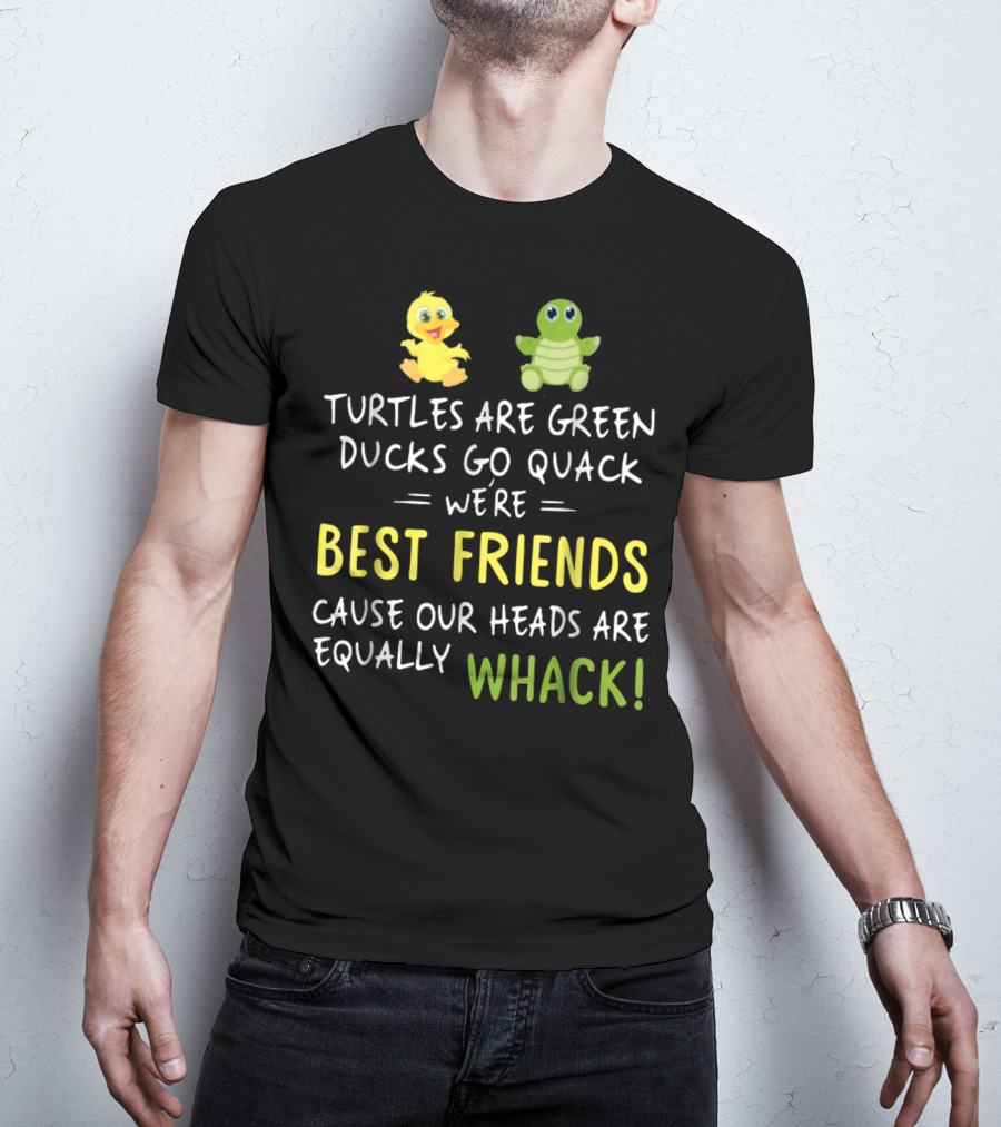 Turtles Are Green Ducks Go Quack We're Best Friends Cause Our Heads Are Equally Whack T-Shirt