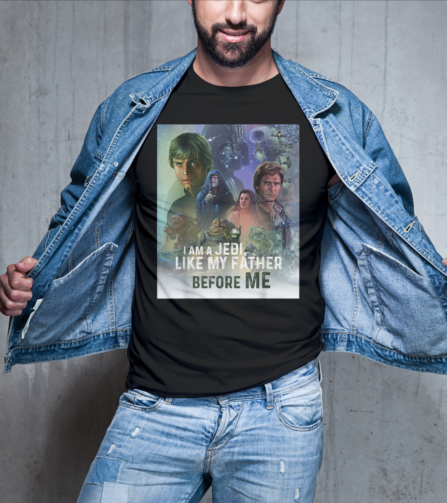 I Am A Jedi Like My Father Before Me Star Wars Celebration Return Of The Jedi Mural T-Shirt