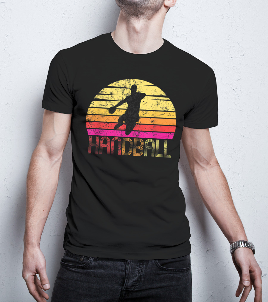 Vintage Handball Retro Sunset T-Shirt