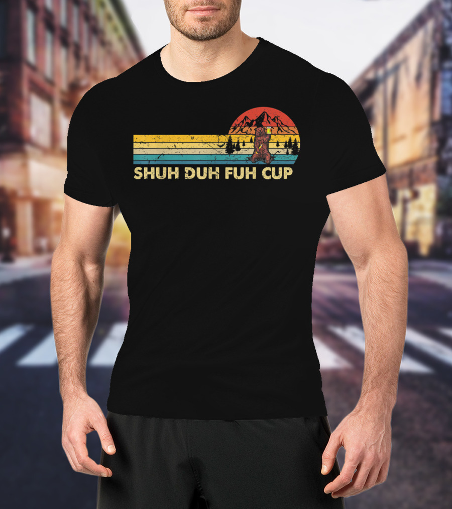Shuh Duh Fuh Cup Bear Camping Vintage T-Shirt