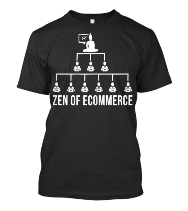 Zen Of Ecommerce VA Hierarchy Buddha Icon Checkmark T-Shirt