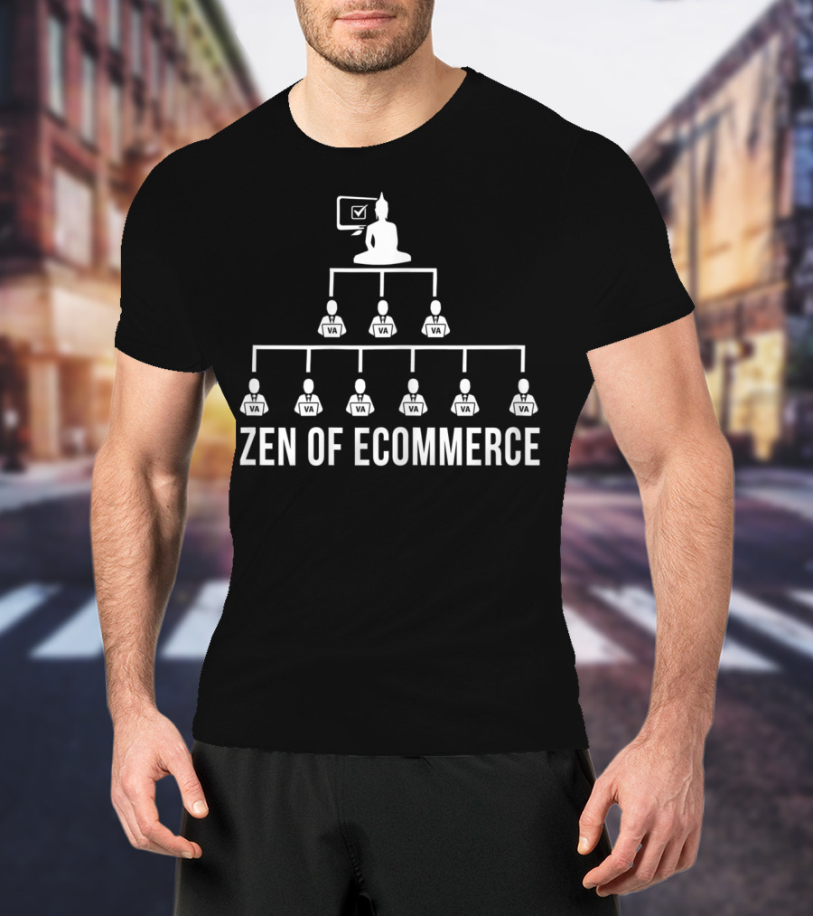 Zen Of Ecommerce VA Hierarchy Buddha Icon Checkmark T-Shirt