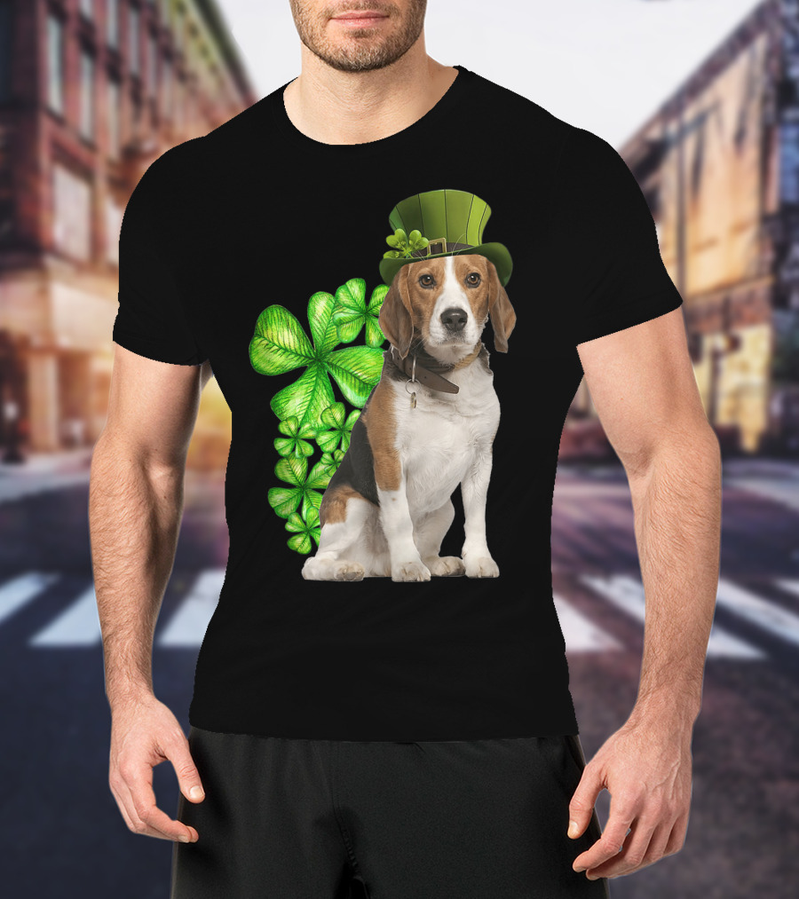 Beagles Irish Shamrock Dog Lovers St. Patrick's Hat T-Shirt