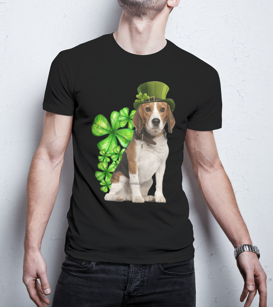 Beagles Irish Shamrock Dog Lovers St. Patrick's Hat T-Shirt