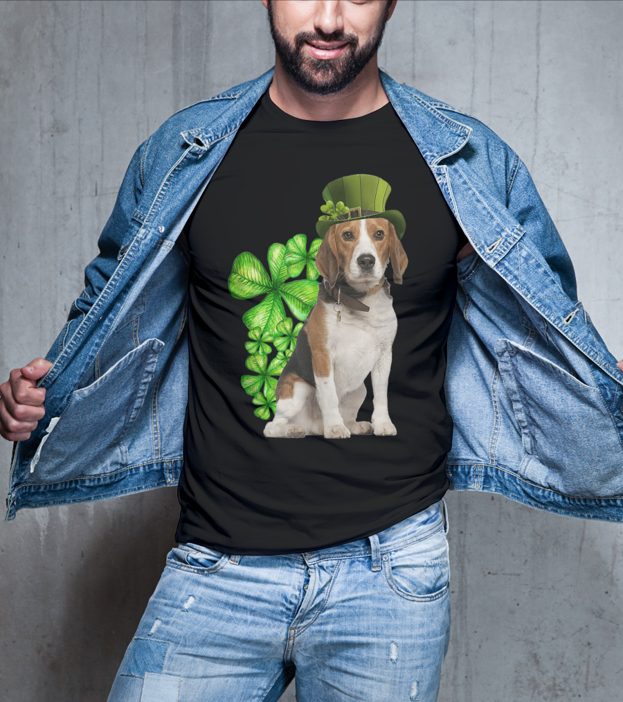 Beagles Irish Shamrock Dog Lovers St. Patrick's Hat T-Shirt