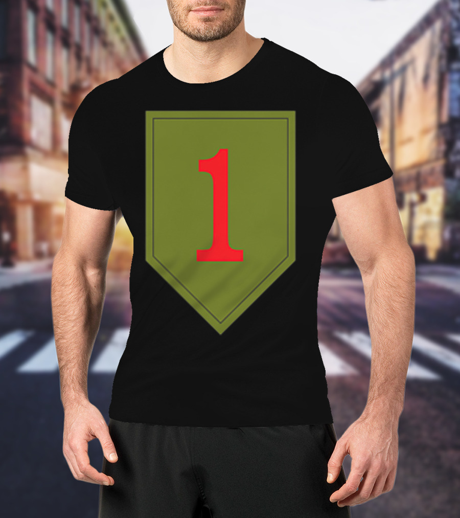 Big Red One 1st Infantry Division Patch Emblem Badge T-Shirt