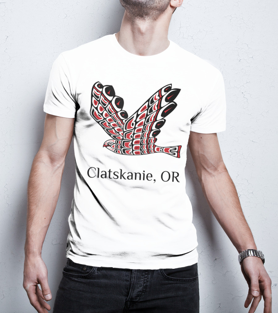 Clatskanie OR Red Tail Hawk Native T-Shirt