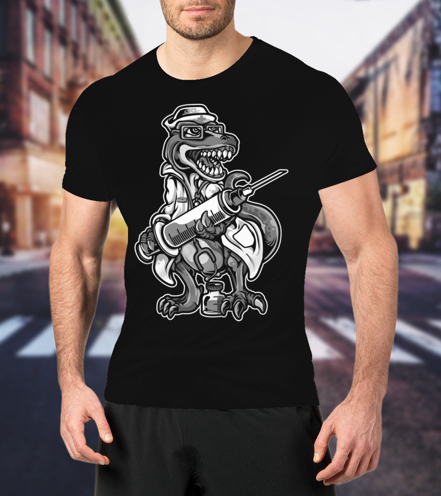 Funny Cute Nurse Dinosaur Love Registered T-Shirt
