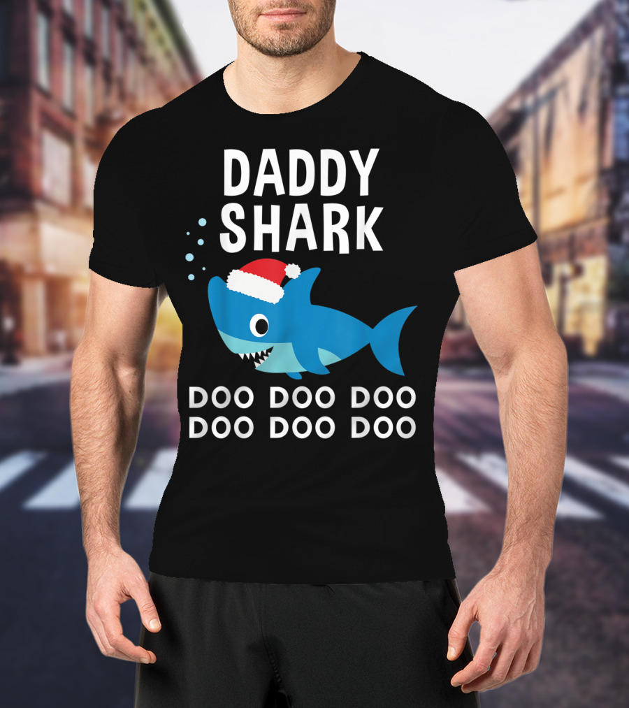 Daddy Shark Doo Doo Doo Doo Christmas T-Shirt