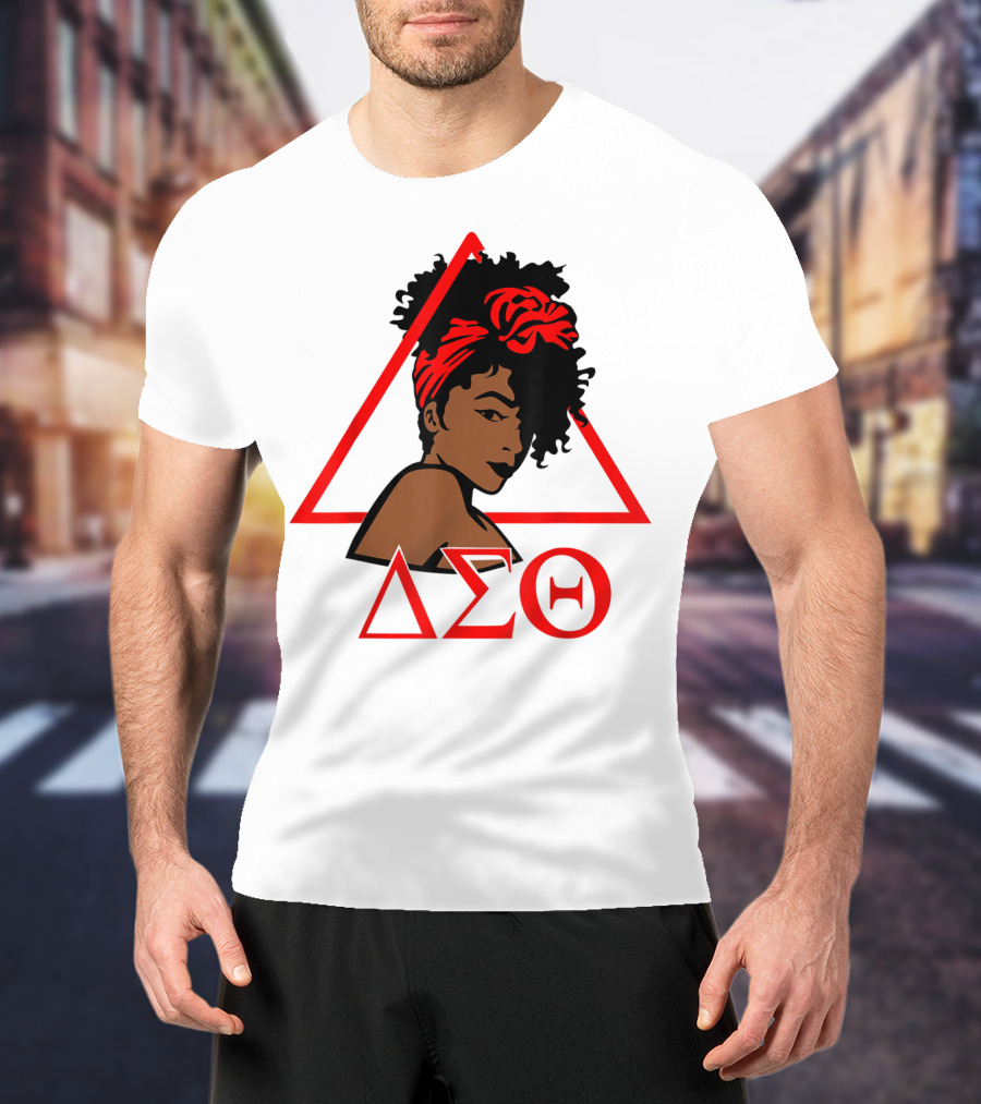 Delta Sigma Theta 1913 African American Woman In Red Triangle T-Shirt