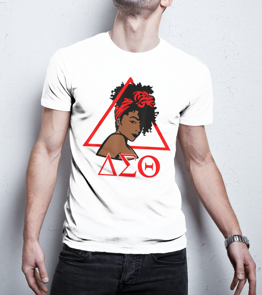 Delta Sigma Theta 1913 African American Woman In Red Triangle T-Shirt