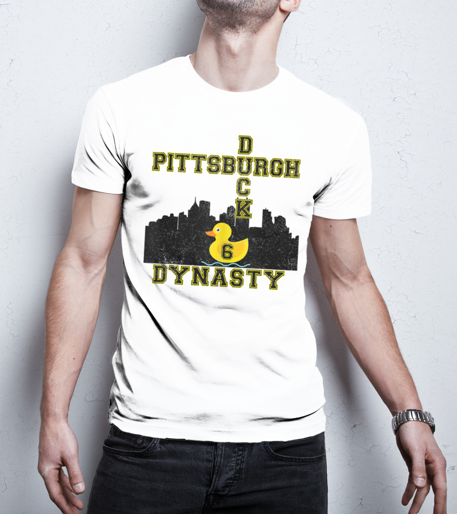 Pittsburgh Duck 6 Dynasty Football Skyline T-Shirt