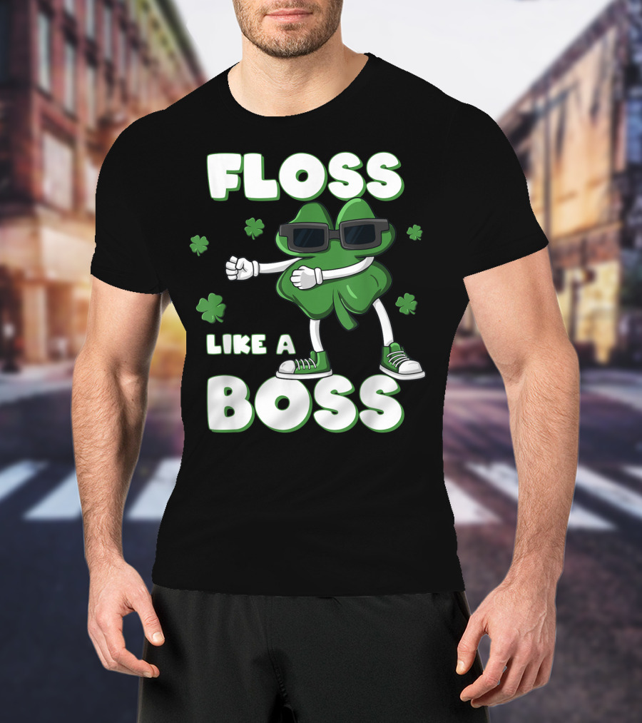 Floss Like A Boss Shamrock Shades Dance T-Shirt
