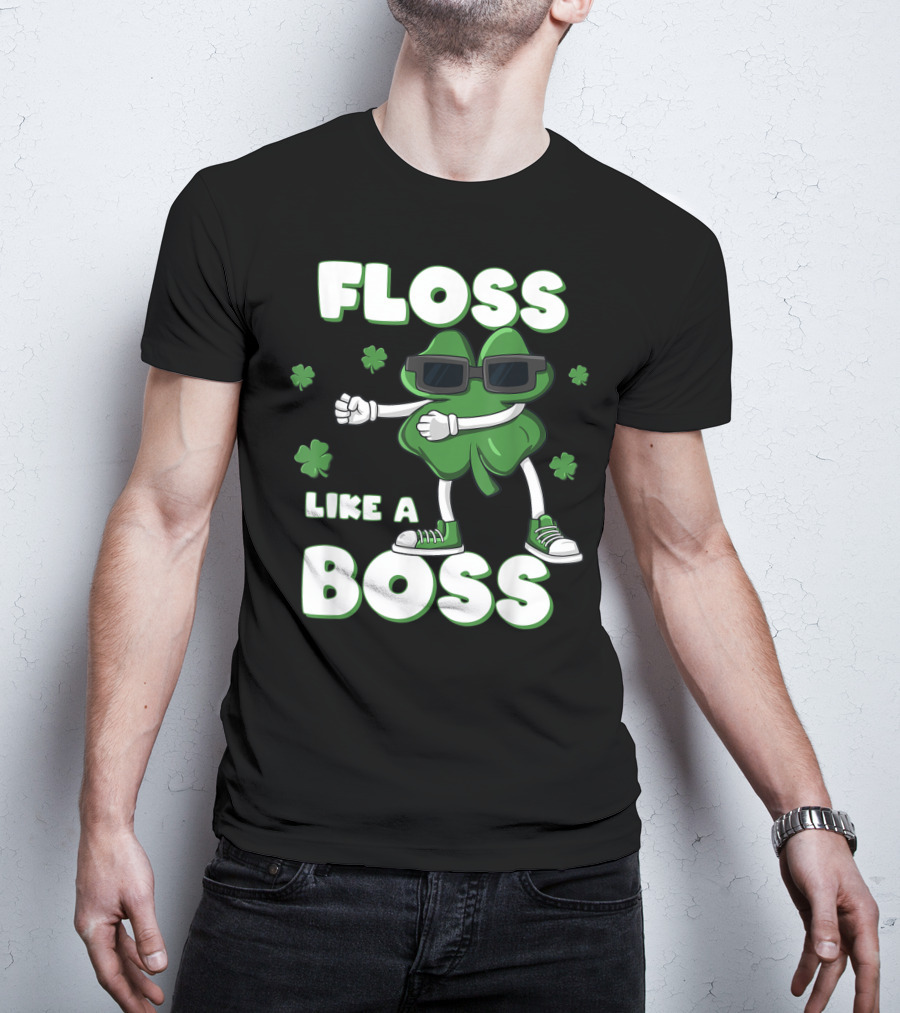 Floss Like A Boss Shamrock Shades Dance T-Shirt