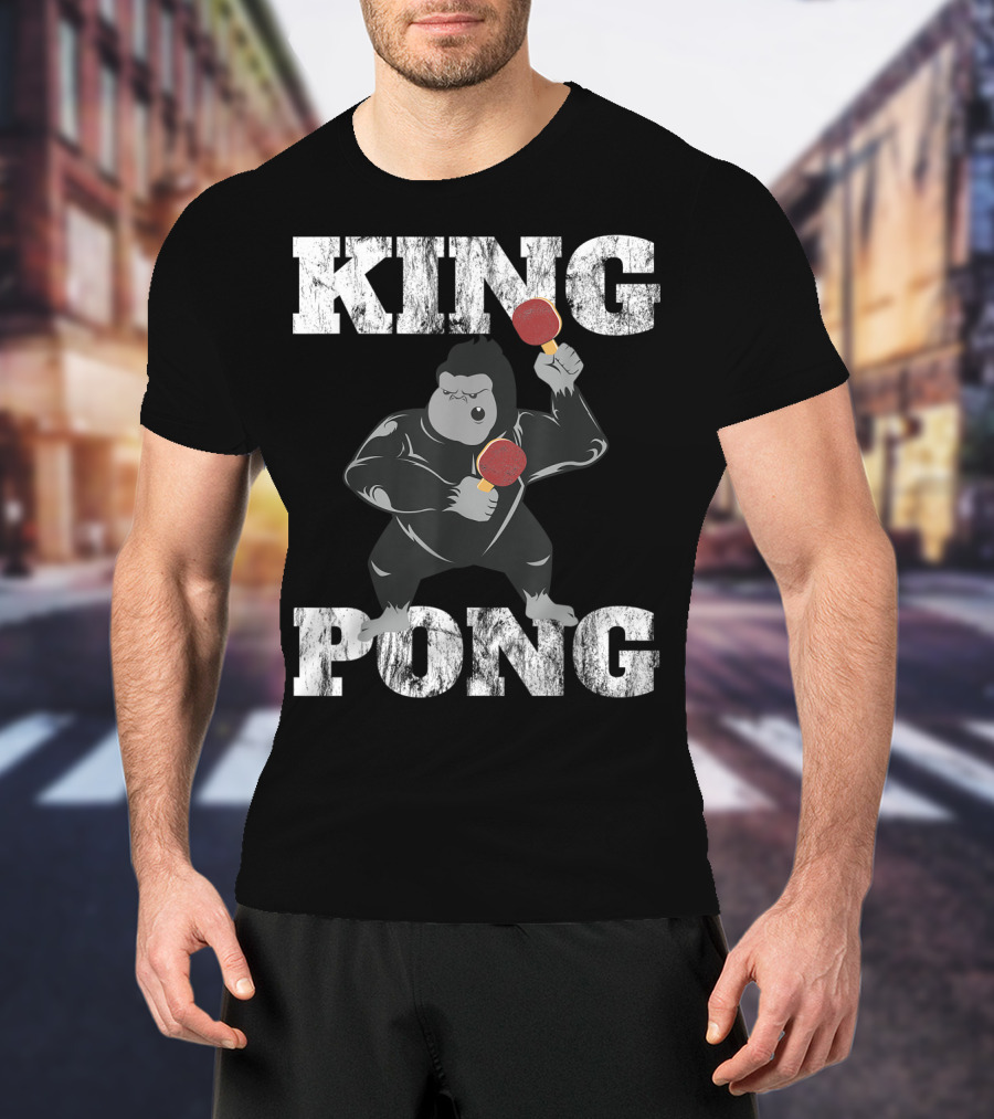 King Pong Funny Vintage Table Tennis Ping Pong T-Shirt