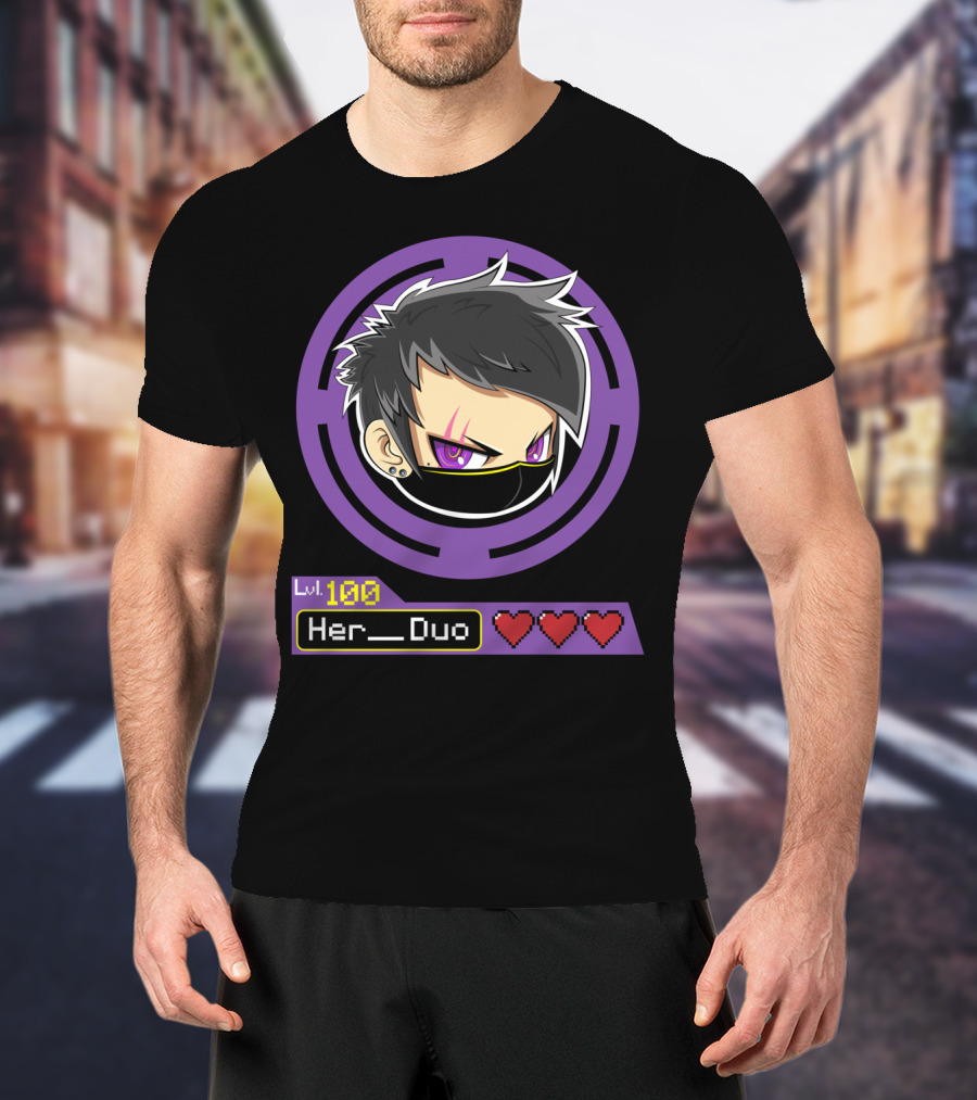 Lvl 100 Her Duo Gamer Couple T-Shirt